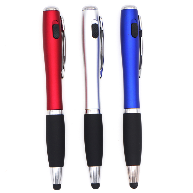 Promotional items Led lamp plastic touch screen multifunctional ballpoint pen factory